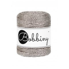 Bobbiny 3PLY točený makramé špagát 3mm METALLIC PLATINUM