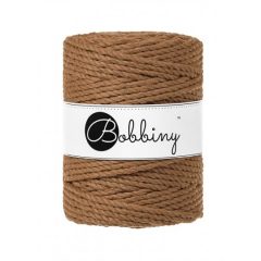 Bobbiny 3PLY točený makramé špagát 5mm CARAMEL