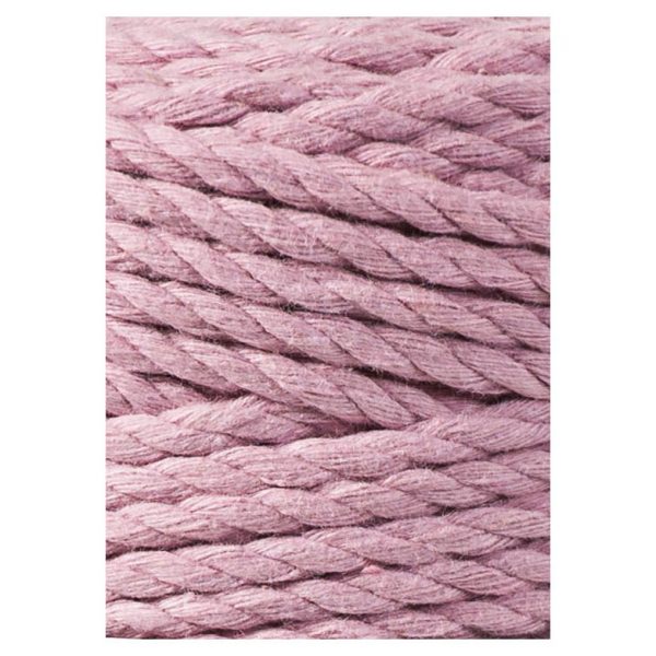 Bobbiny 3PLY točený makramé špagát 5mm DUSTY PINK