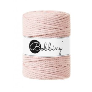 Bobbiny 3PLY točený makramé špagát 5mm PASTEL PINK