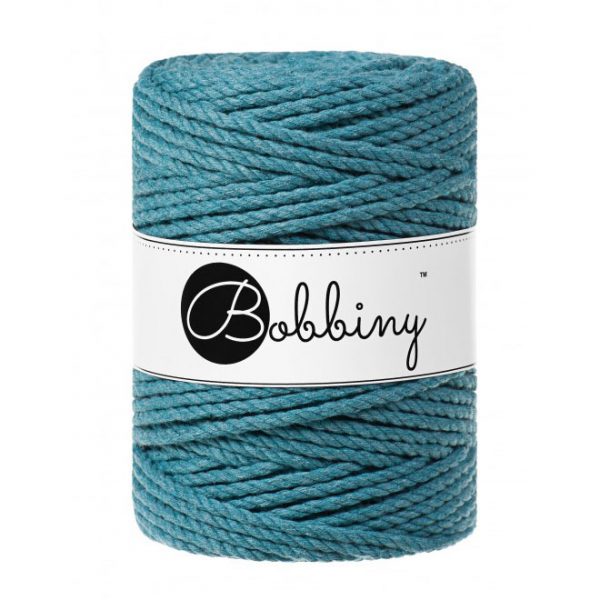 Bobbiny 3PLY točený makramé špagát 5mm TEAL