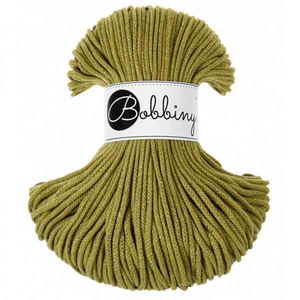 Bobbiny pletená makramé šnúra 3mm GOLDEN KIWI