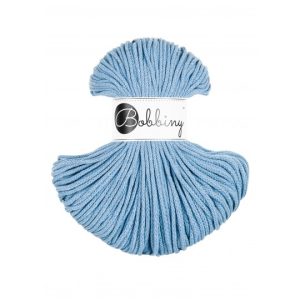 Bobbiny pletená makramé šnúra 3mm PERFECT BLUE
