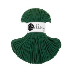 Bobbiny pletená makramé šnúra 3mm PINE GREEN