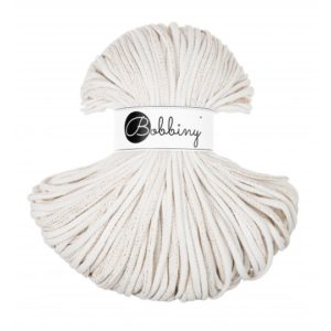 Bobbiny pletená makramé šnúra 5mm GOLDEN OFF WHITE