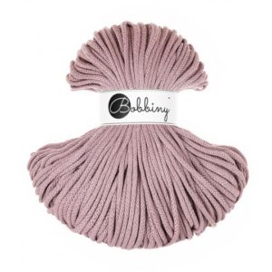 Bobbiny pletená makramé šnúra 5mm MAUVE