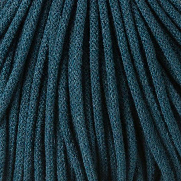 Bobbiny pletená makramé šnúra 5mm PEACOCK BLUE