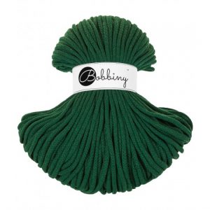 Bobbiny pletená makramé šnúra 5mm PINE GREEN