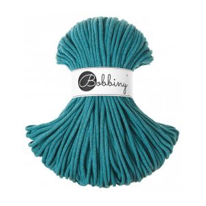 Bobbiny pletená makramé šnúra 5mm TEAL